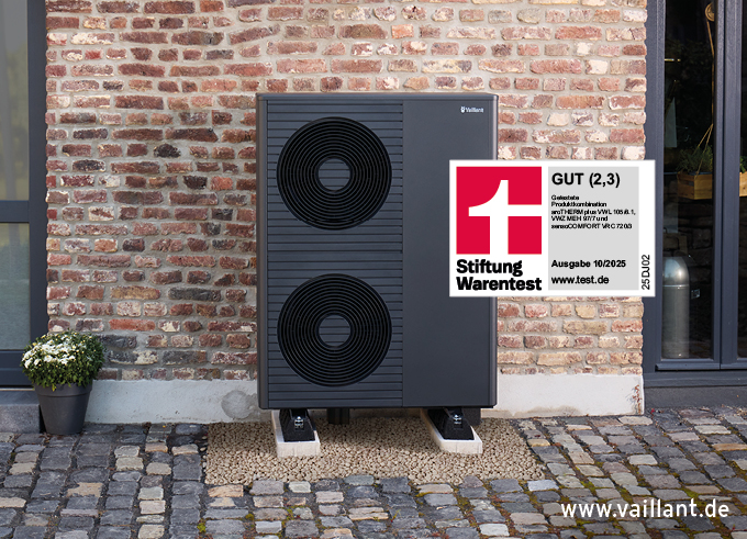 Vaillant aroTHERM plus Wärmepumpe installiert – modernes Heizungssystem