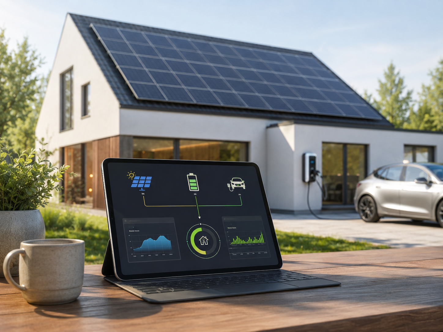 Moderne nachhaltige Energie im Alltag